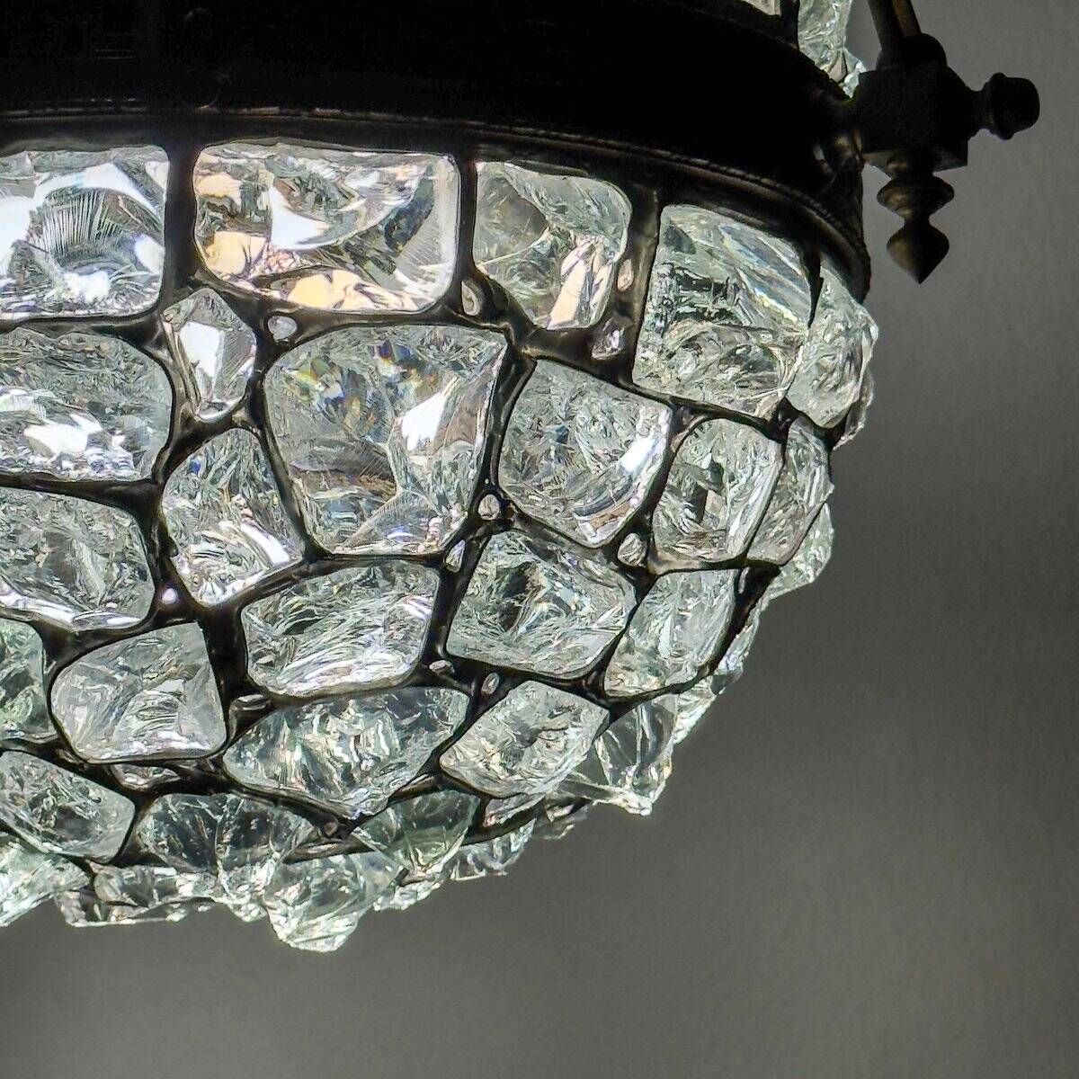 Antique style Art Nouveau chandelier with chains, Austria, 1890s