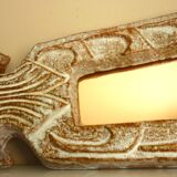 Fish mirror, glazed ceramic, signed Robert Meynard, Vallauris, 1950