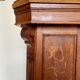 Counter, reception furniture in solid wood early twentieth century