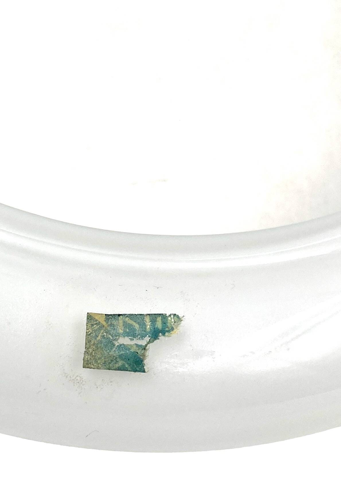 "Pomeri" cloudy crystal centerpiece / vide poche, Eleonore Peduzzi Riva, Vistosi Murano Italy, 1972