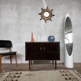 vintage varnished wood sideboard