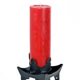 Pair of Gothic Iron Chain Link Free Standing Floor Candlesticks