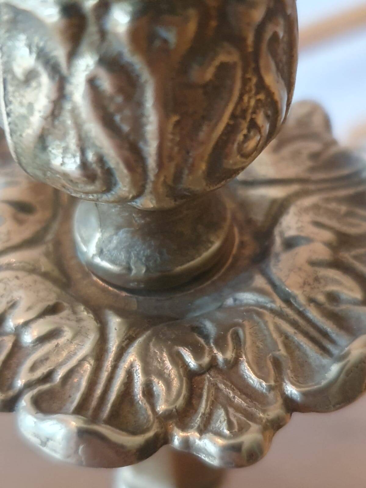 Pair of bronze candlesticks