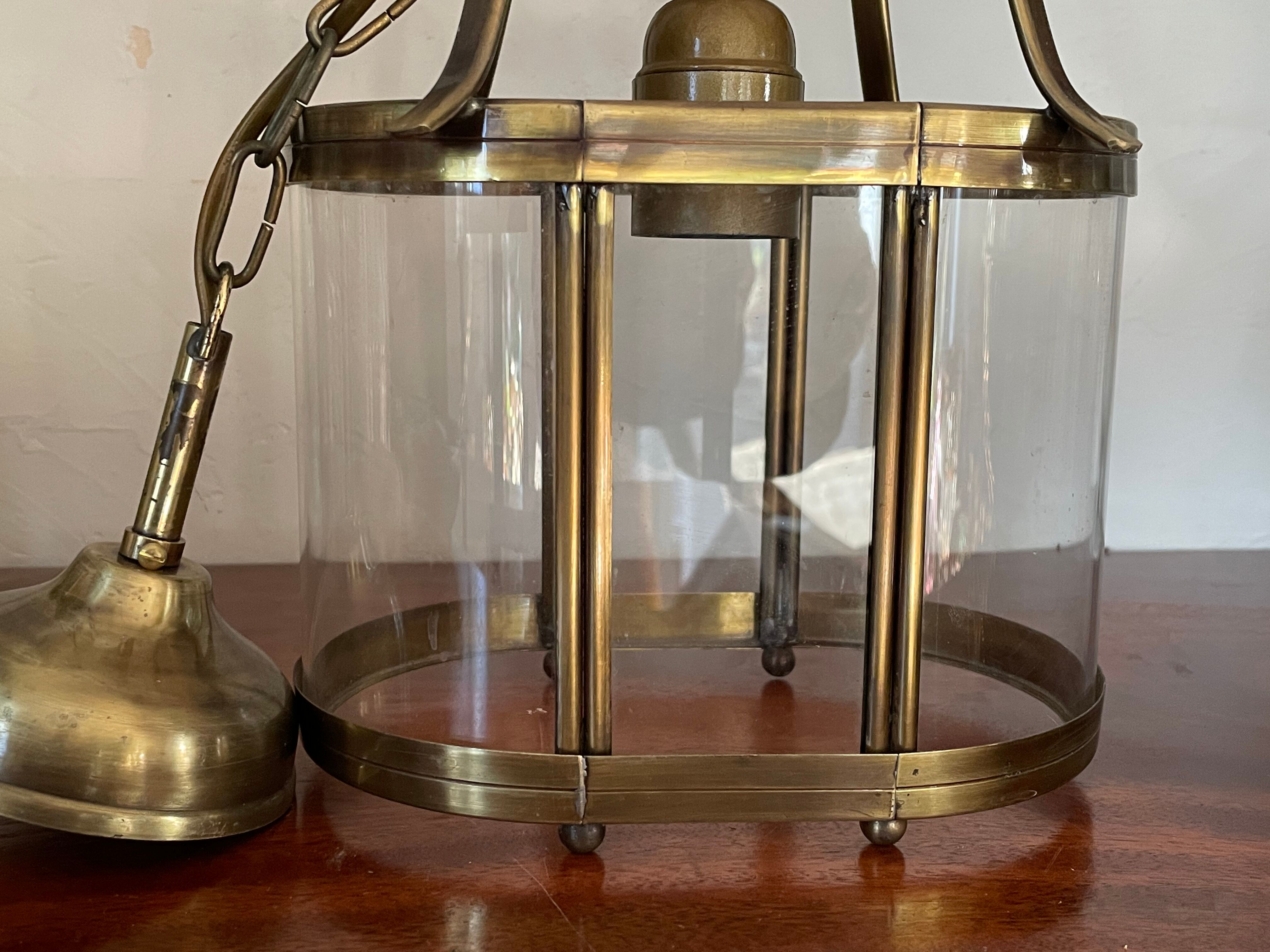 Brass lantern pendant lamp