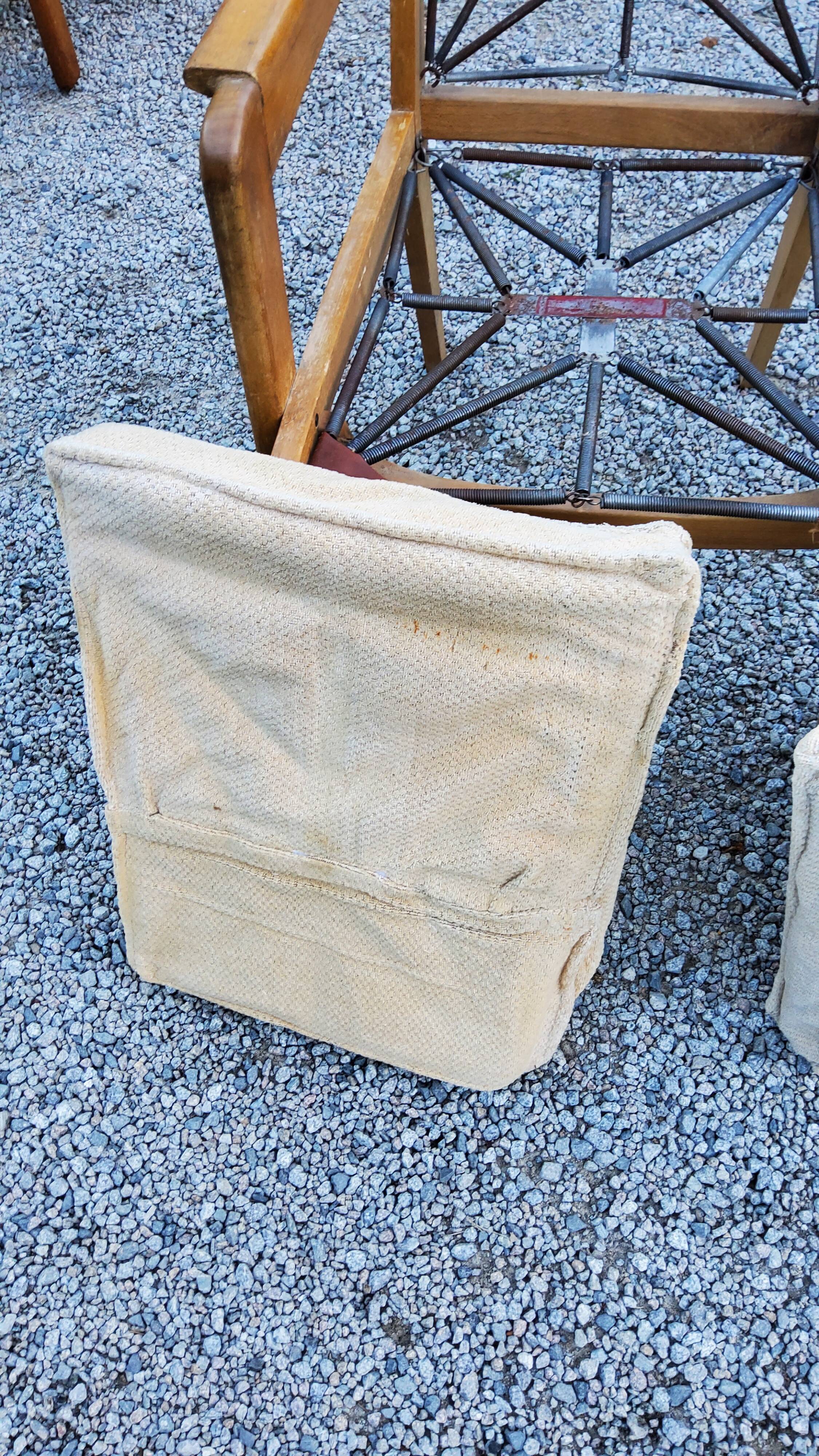 Pair of armchairs from the 50s free-span in blond beech