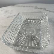 Rectangular cut glass dish 14.5x9.5cm