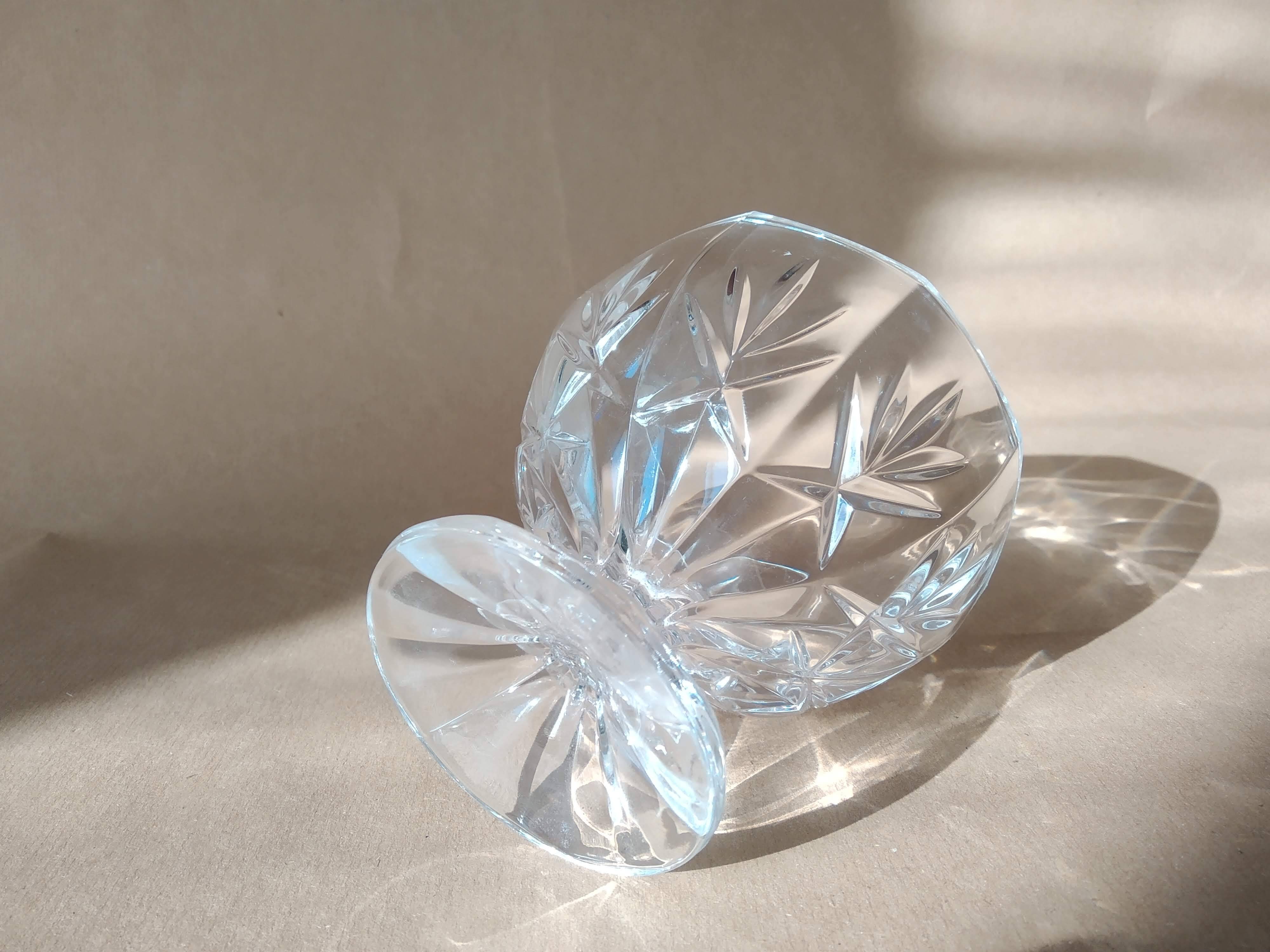 Vintage Cut Crystal Footed Candy Box *