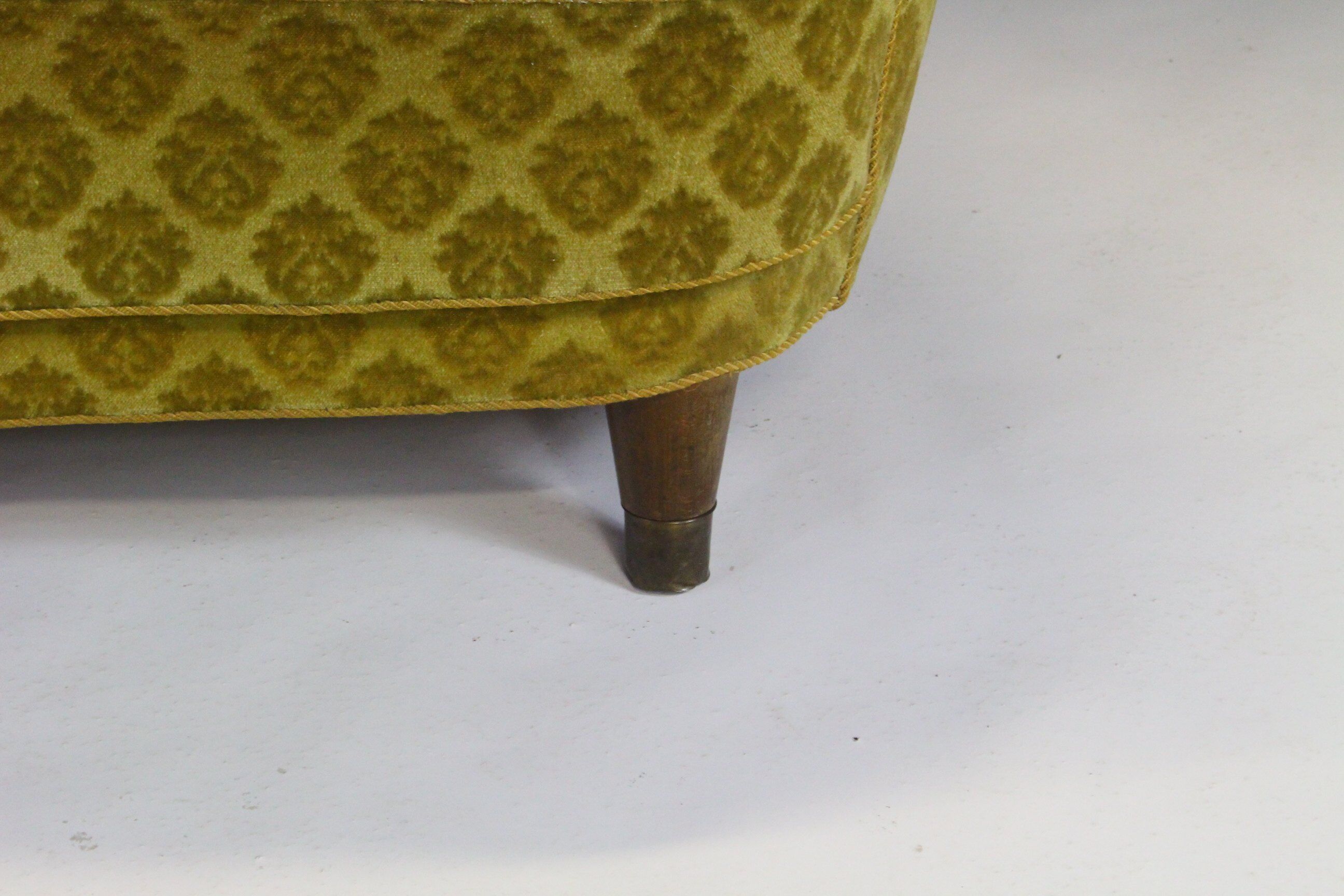 1950s Mid Century Gold Banana Sofa, Denmark