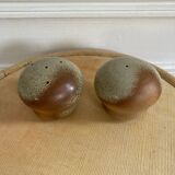 Vintage stoneware salt and pepper shaker