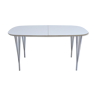 Danish extendable ellipse dining table by Haslev No 04, white