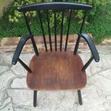 Pair of old wood armchairs