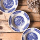 Trio of hollow porcelain plates