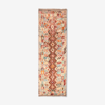 Tapis kilim afghan pachtoune de couloir 250 x 82 cm