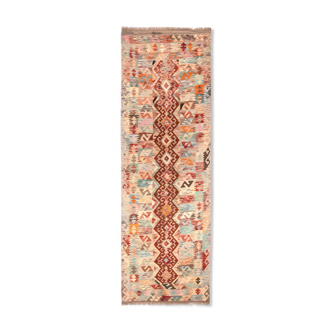Tapis kilim afghan pachtoune de couloir 250 x 82 cm