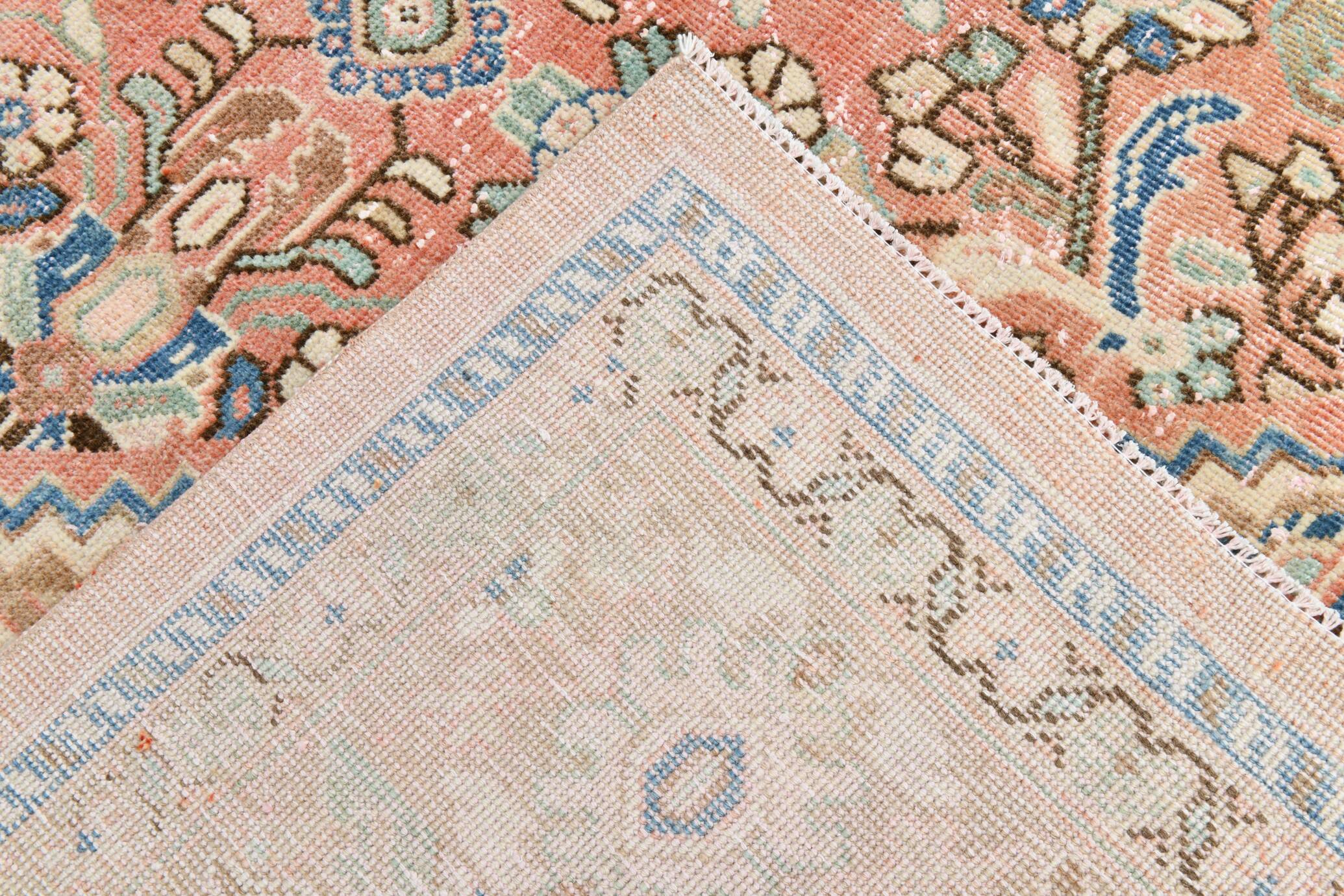 Pink Elegant Decorative Vintage Persian Rug For Living Room, 284x393 Cm