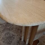 Table manger travertin.