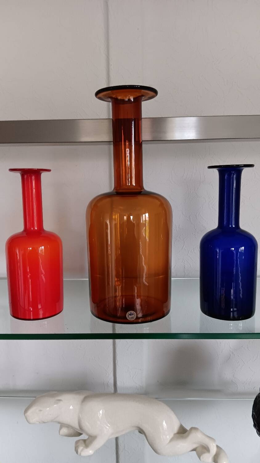 GUL vase by Otto Brauer for Holmegaard - Denmark