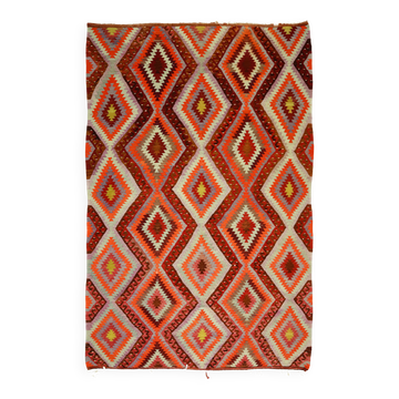 Vintage Colourful Turkish Kilim Rug 170x257 cm Handmade Wool