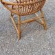 Paire de fauteuils corbeille en rotin années 60