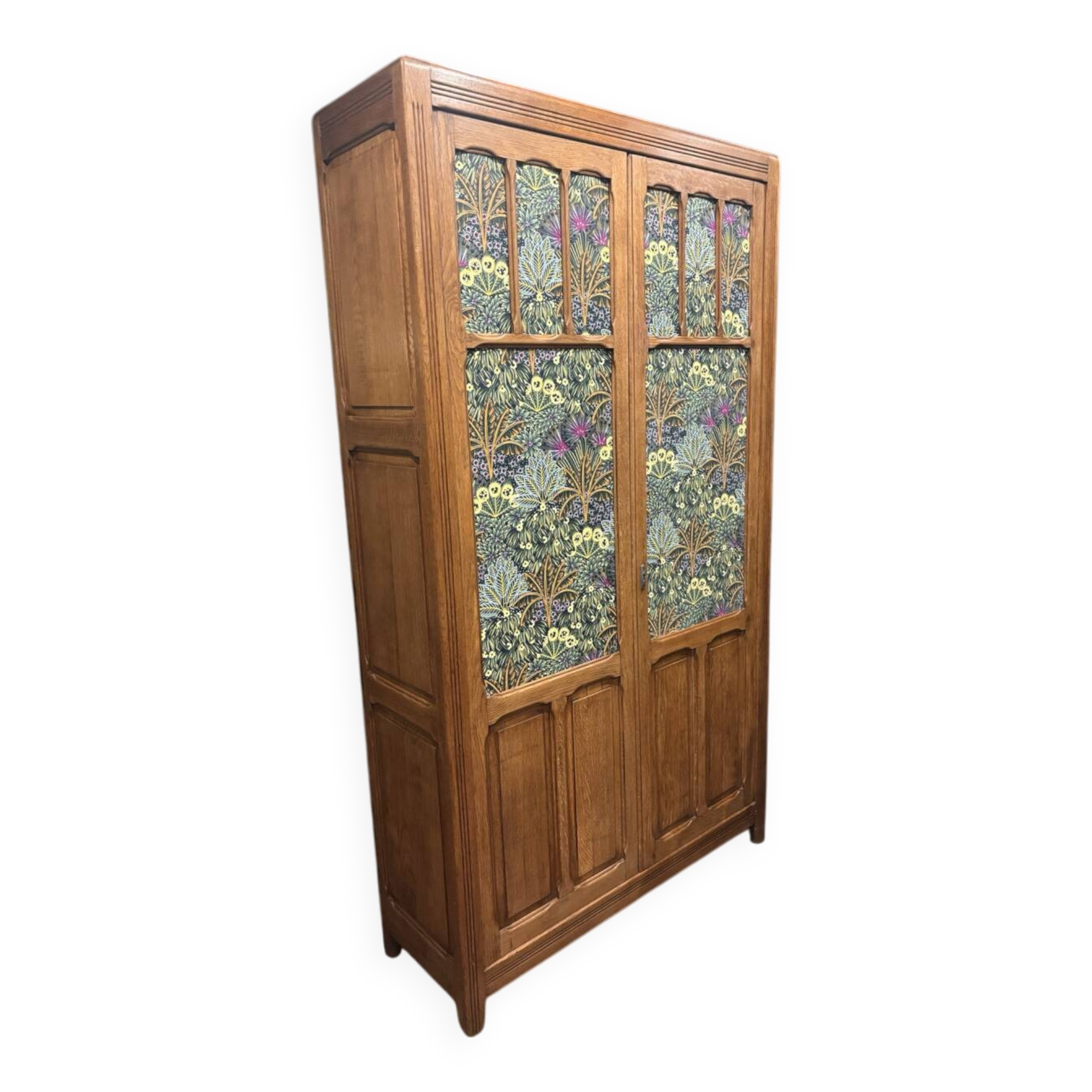 Vintage Parisian wooden wardrobe