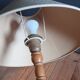 Table lamp in braided blond wood, braided rattan lampshade, 70 years