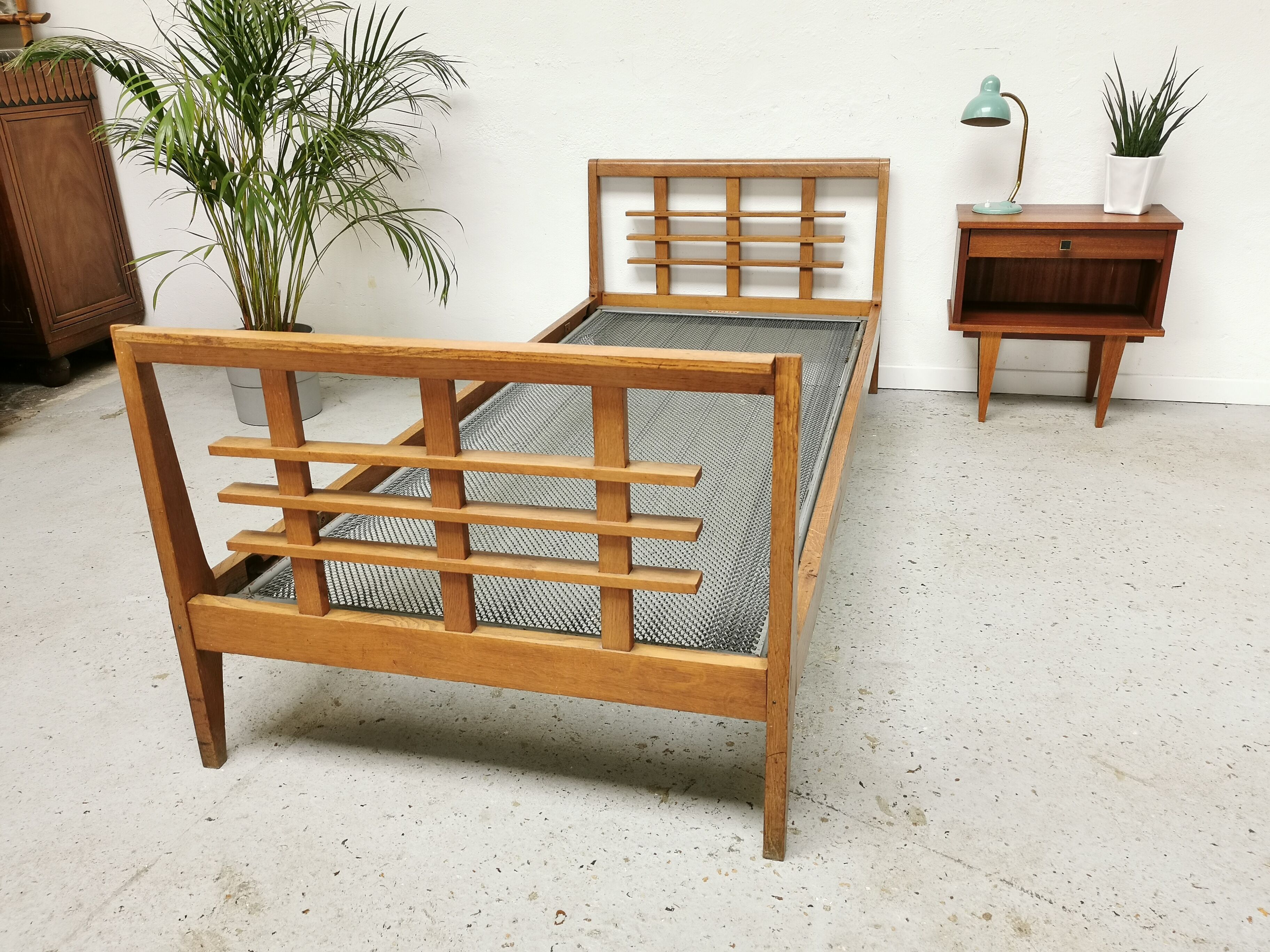 Paire de lits jumeaux vintage 1950