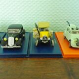 Lot of 5 Tintin collection cars, 1/43rd, original cases