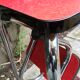 Stool stool red Formica