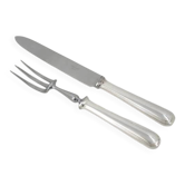 Christofle América Art Deco, carving set, leg of lamb, 2 pieces, silver-plated metal.