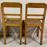Pair of Elf wooden bistro chairs 1960