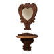Hand-Carved Mirror & Console Set, Italy 1930’s