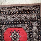 Vintage carpet Uzbek Bukhara handmade 65cm x 170cm 1960s, 1C712