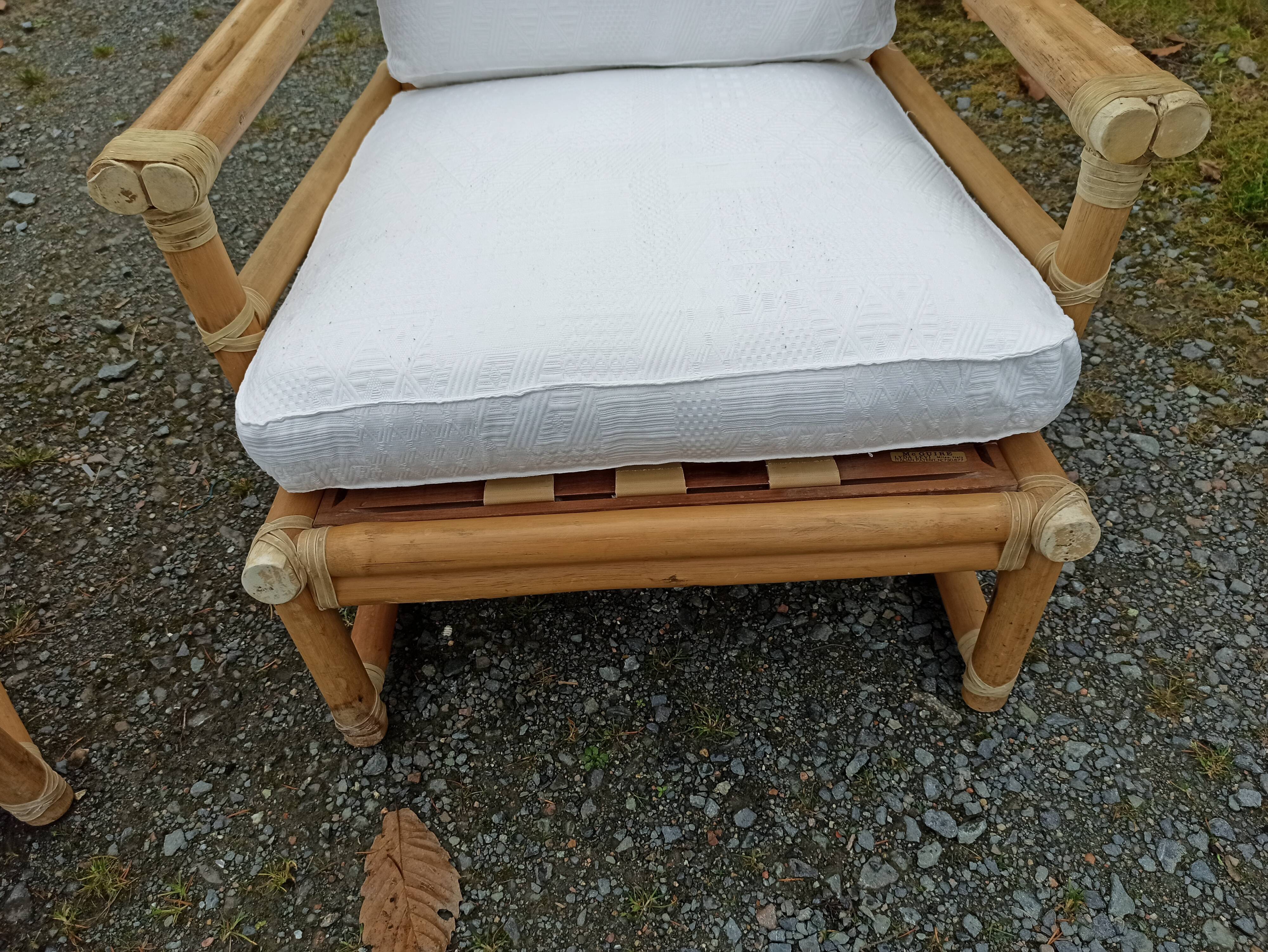 Pair of Lyda Levi armchairs for Mc Guire bamboo Italy Milan