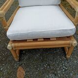 Pair of Lyda Levi armchairs for Mc Guire bamboo Italy Milan