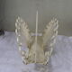Magazine rack in white wrought iron the wheel of the peacock 1950