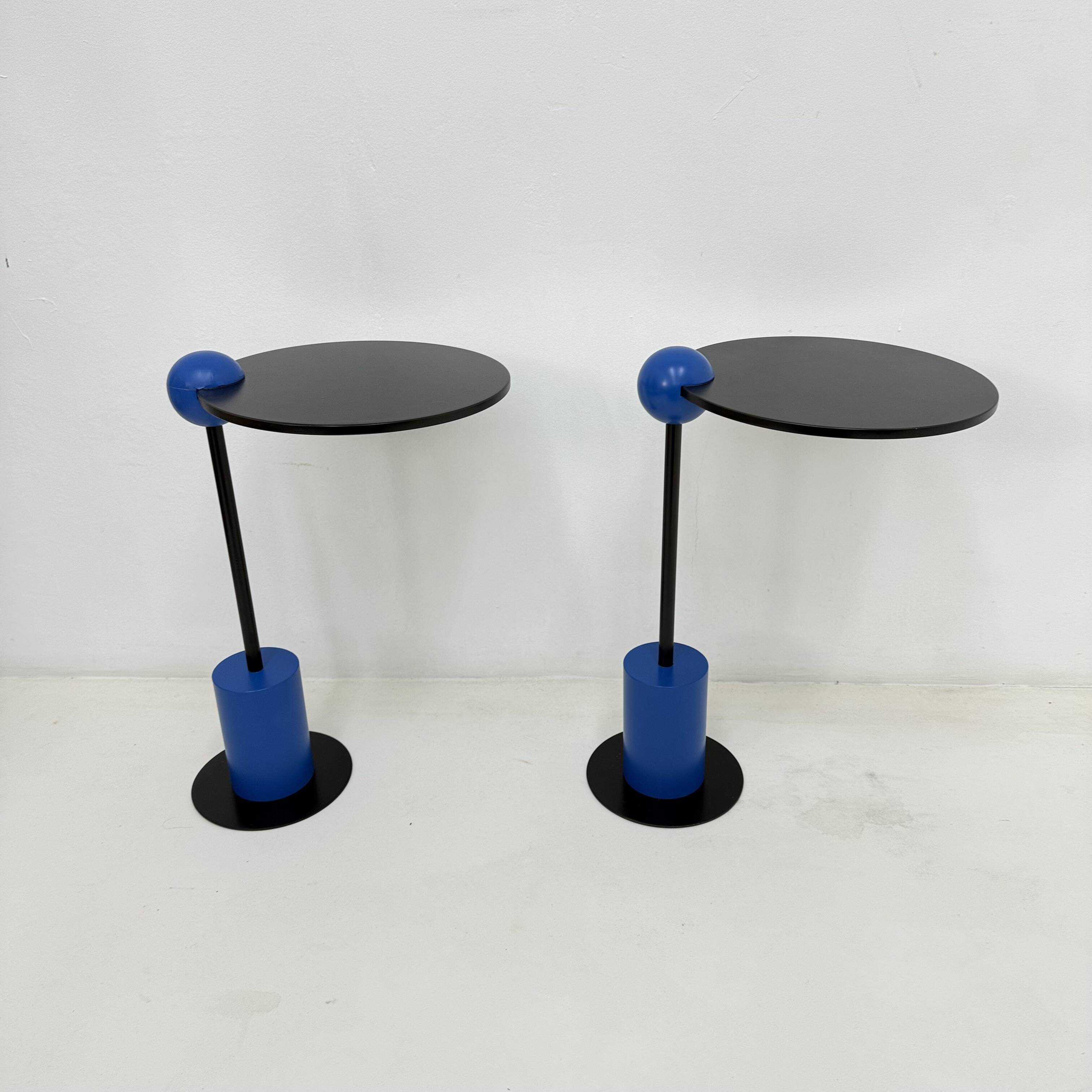 Pair of side table Edward Geluk for Arco – 1980’s ‘Piccolo’ postmodern Memp