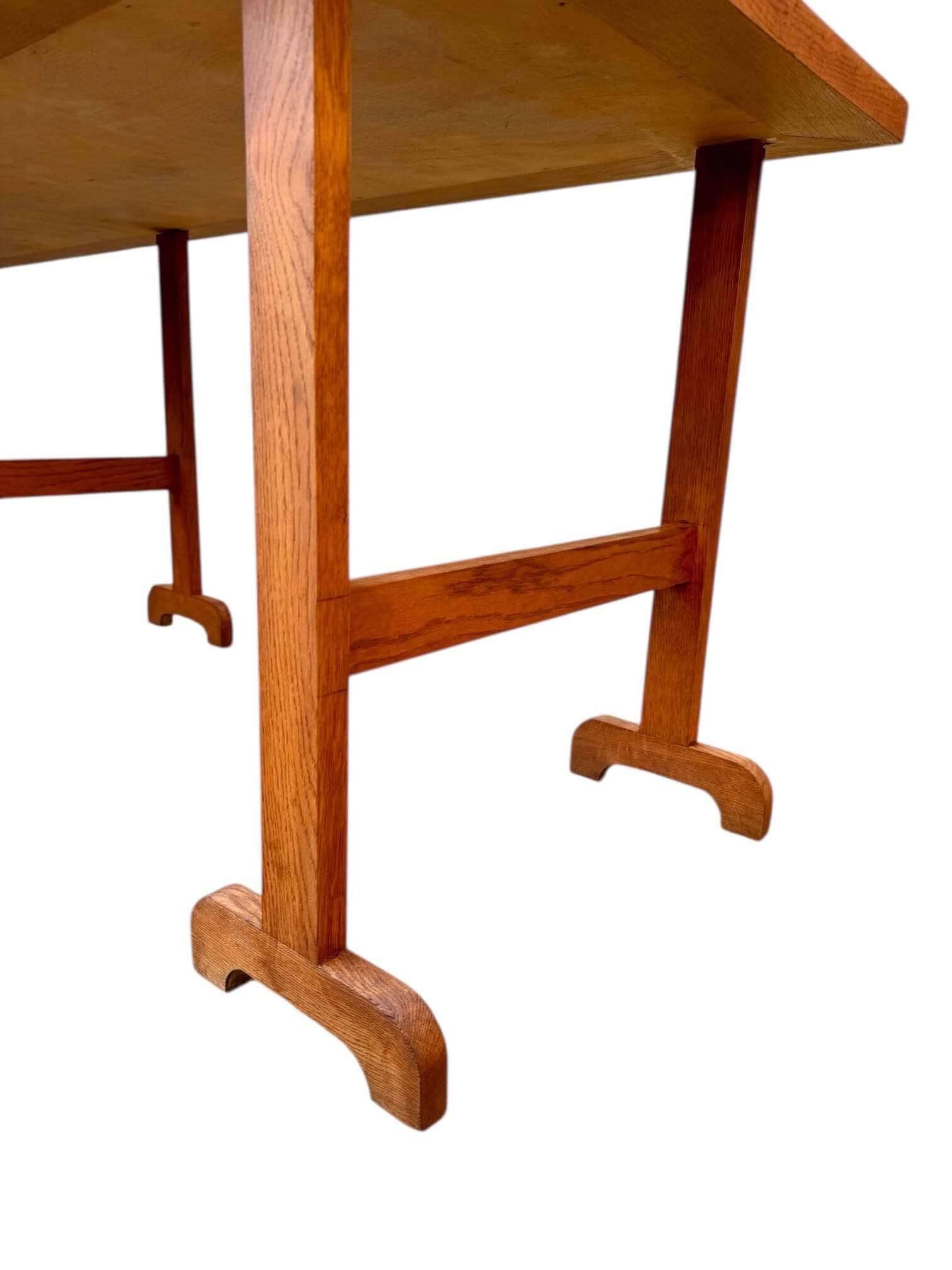 Large oak refectory table