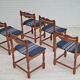 5 chairs in oak wood 1960