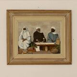 Oil on Swedish panel "Three Figures", Gösta Sundvall