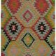Turkish Handmade Vintage Anatolian Kilim 107 cm x 264 cm