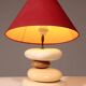 France pebble table lamp by François Chatain, 1980s