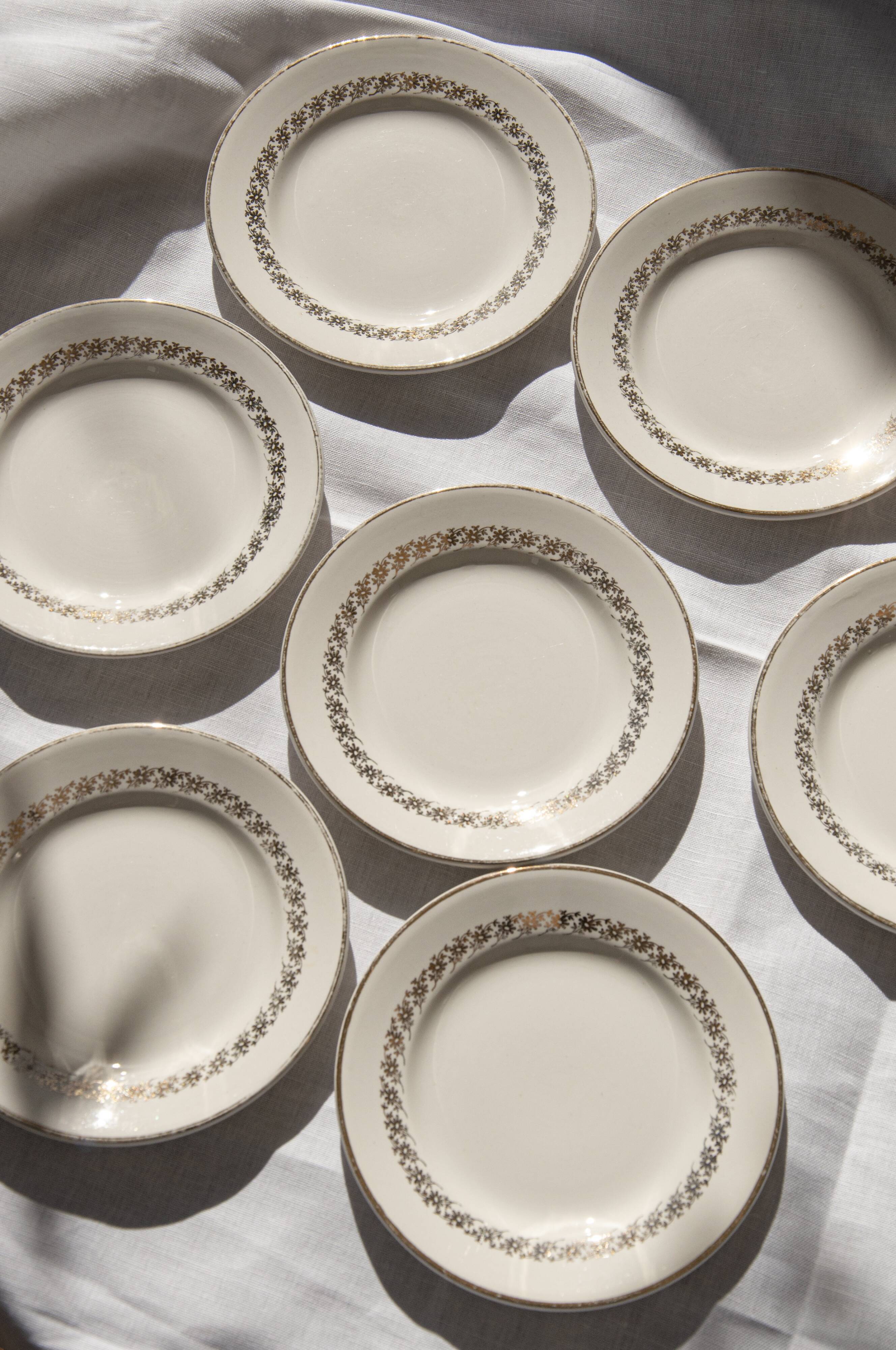 Digoin & Sarreguemines dessert plates