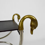 Neoclassical swan-headed curule circa 1960