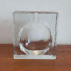 Vintage Brutalist schaal / asbak ijsglas