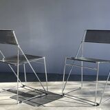 HYBODAN AS / vintage Nuova X-line stackable chairs / Niels Jørgen Haugesen