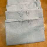 Set of 4 old gray monogram napkins