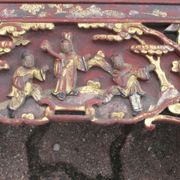 Ancienne tête de lit chinois en bois sculpté