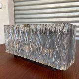 3 molded glass sconces 1950