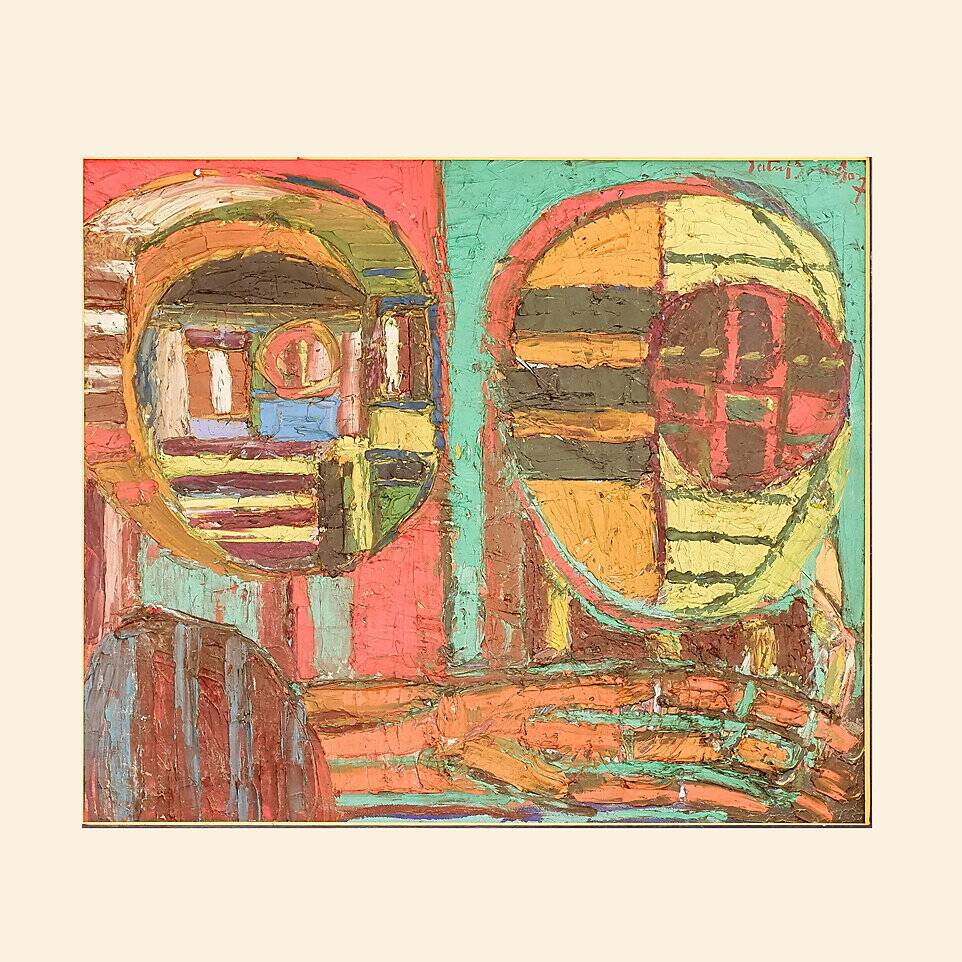 Patrick BOUDON (1944-2019) "Humanoid" oil on canvas