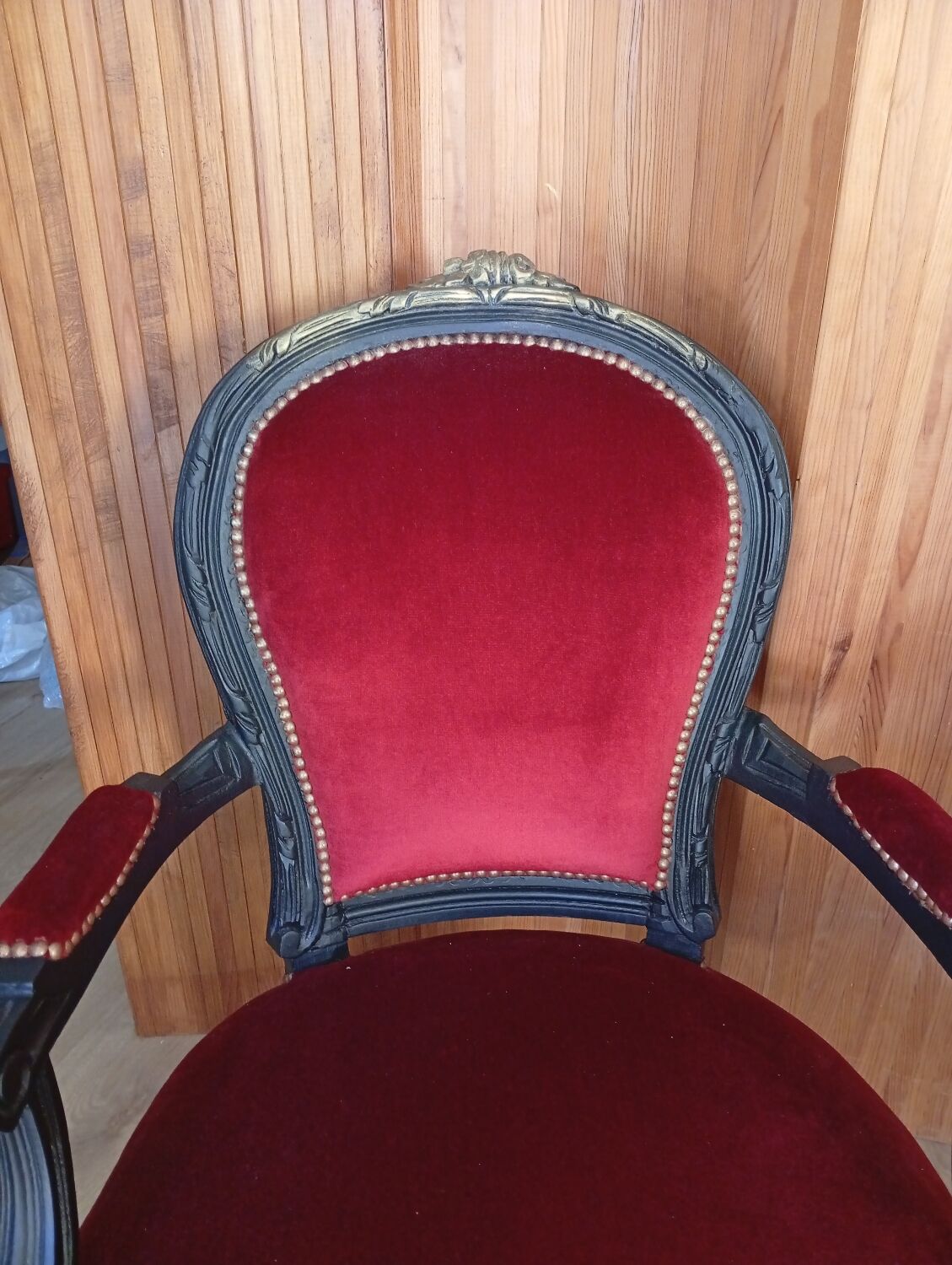 Pair of Louis XV style cabriolet armchairs